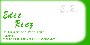 edit ricz business card